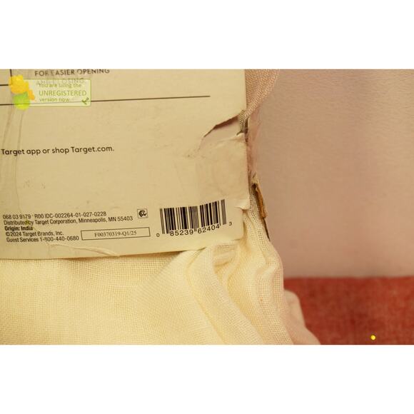 Threshold 54"x63" Light Filtering Textural Sheer Curtain Panel Ivory (Marks)* - Picture 6 of 6